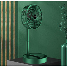 Мини вентилятор Folding Fan маленький с USB зеленый/белый