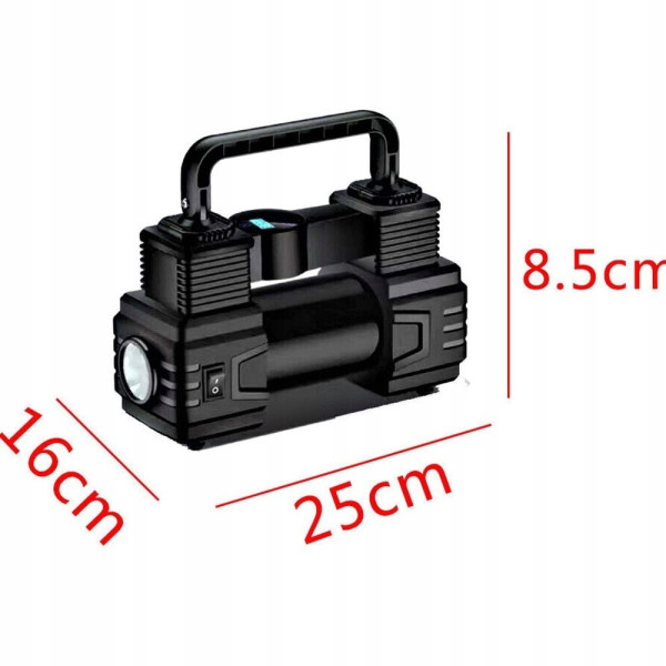 Автомобильный портативный компрессор Air Pump XL-1025 12V с цифровым дисплеем и LED-фонариком