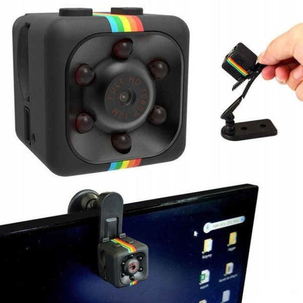 HD-камера Full HD 1920*1080P з датчиком руху, нічним баченням і циклічним записом, чорна