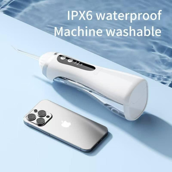 Аккумуляторный беспроводной ирригатор для полости рта с USB-зарядкой, 4 насадки, 200 мл