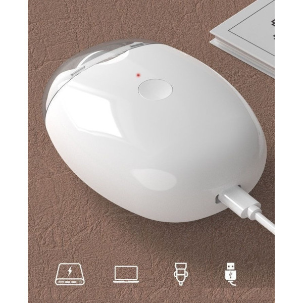Портативная детская электрическая пилка для ногтей с LED-подсветкой, USB зарядка, 3 скорости, безопасная