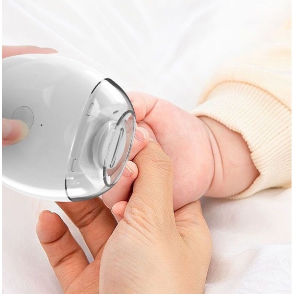 Дитяча портативна електрична пилка для нігтів з LED-підсвіткою, USB заряджання, 3 швидкості, безпечна й без