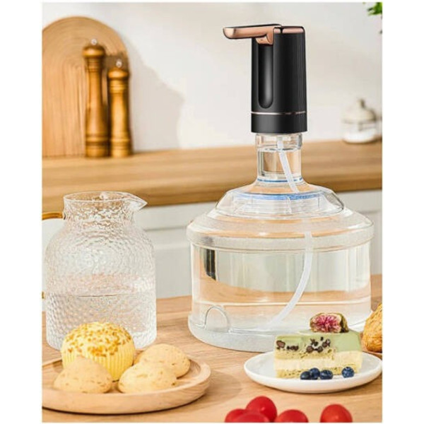 Електричний акумуляторний насос-диспенсер для води BRS 1200 мА·год з USB Type-C зарядкою для пляшок 5/10/19 л