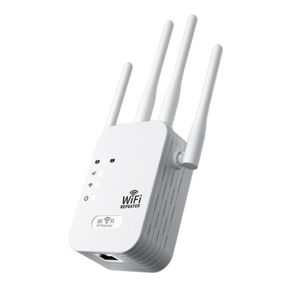Репитер Wi-Fi 2.4 ГГц с четырьмя антеннами, скорость до 300 Мбит/с, режимы повторителя и точки доступа