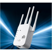 Репітер Wi-Fi підсилювач сигналу 2.4 ГГц, швидкість до 300 Мбіт/с, 4 антени, режими повторювача та точки доступу