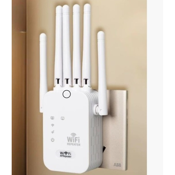 Дводіапазонний Wi-Fi репітер 2.4/5 ГГц, швидкість до 1200 Мбіт/с, 6 антен, RJ45, режим повторювача