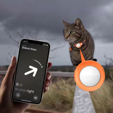 Bluetooth-трекер для пошуку речей, сумісний з Find My, з зумером, чорний/білий