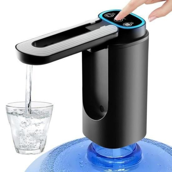 Электрическая портативная помпа Water Pump 600 мл с аккумулятором 1200 мАч и USB-зарядкой для бутылей до 19 л