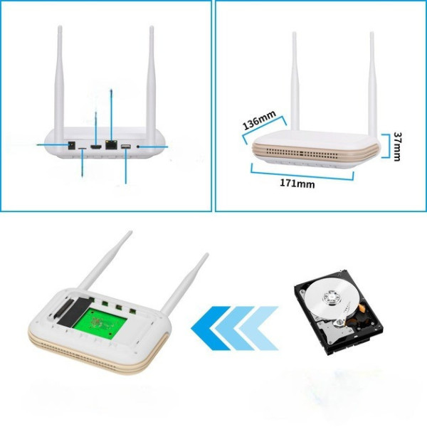 Wi-Fi видеорегистратор с NVR на 8 IP-камер, HDMI выход, удалённый доступ, поддержка Full HD и 5 Мп