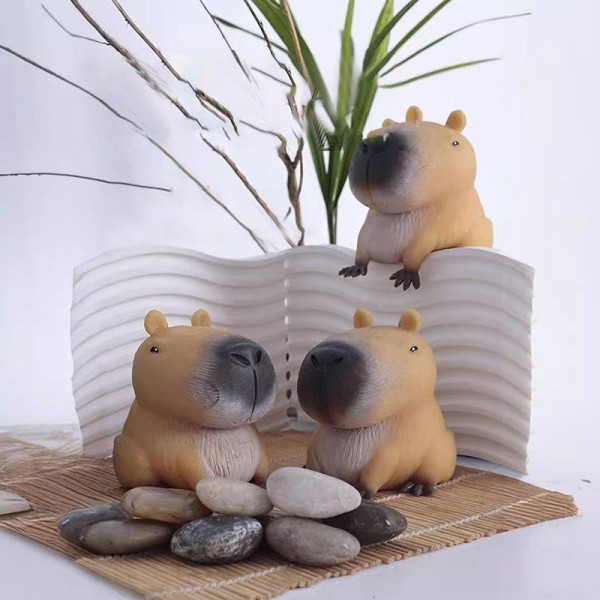 Мягкая игрушка-сквиши Капибара из PU, антистресс, 8,5 см, для детей и взрослых