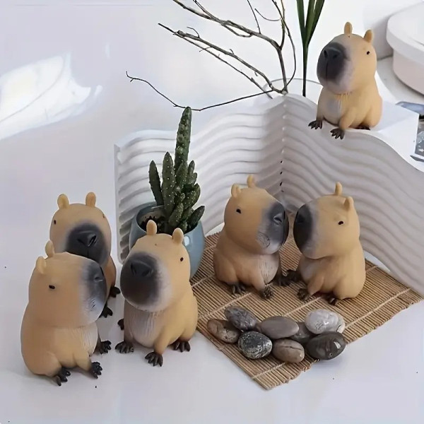 Мягкая игрушка-сквиши Капибара из PU, антистресс, 8,5 см, для детей и взрослых