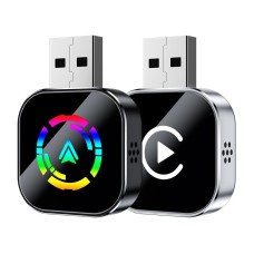 Бездротовий автоадаптер CarPlay/Android Auto з USB Type-C, plug&play, для iOS і Android