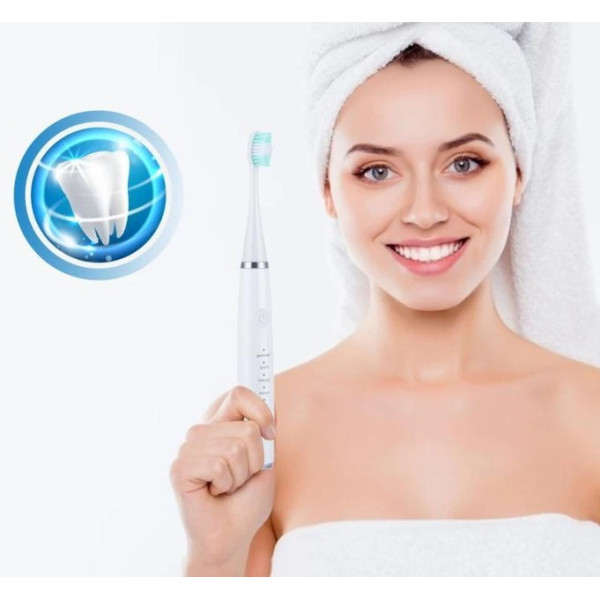 Ультразвуковая зубная щётка-скалер 2в1 Electric Sonic Dental Scaler с зеркалом и 4 сменными насадками