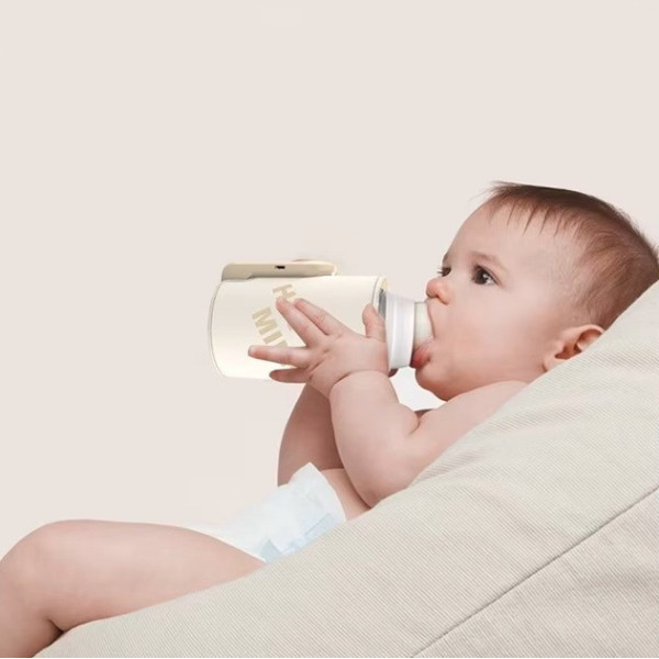 Підігрівач дитячих пляшечок з акумулятором 6000 мА·год/розумний термос з LED-дисплеєм бежевий