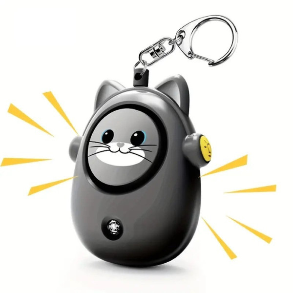 Дитяча персональна сигналізація-брелок із бузковою 130 дБ і LED-стробоскопом для безпеки Чорний, Фіолетів