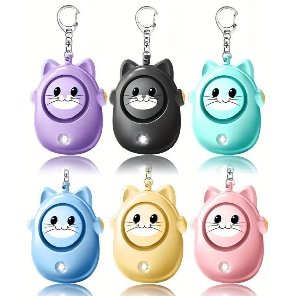 Дитяча персональна сигналізація-брелок із бузковою 130 дБ і LED-стробоскопом для безпеки Чорний, Фіолетів