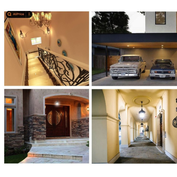 Світлодіодна лампа з датчиком руху й освітленості 9 Вт E27 220 В холодне біле світло