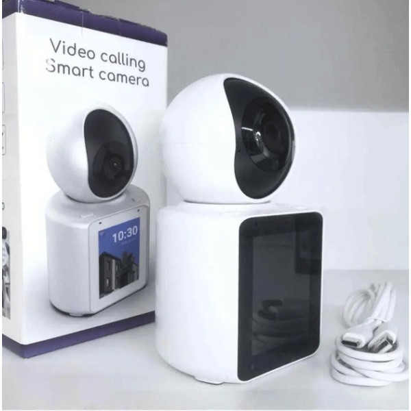 Настольная видеоняня ICSEE V1-20C с Wi-Fi, 3 МП, поворотной IP-камерой и двухсторонней связью