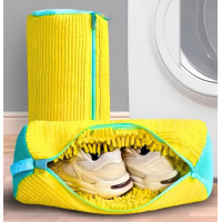 Мішок для прання взуття UKC 39х19 см на змійці, чохол-сумка сітка з мікрофібри для делікатного прання кросівок