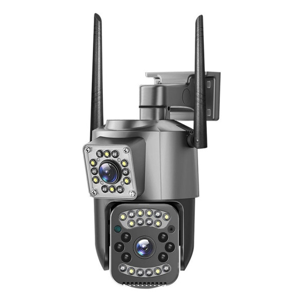 Уличная Wi-Fi камера видеонаблюдения SC03 V380pro с поворотным механизмом и ночным видением, ИК и LED подсветк