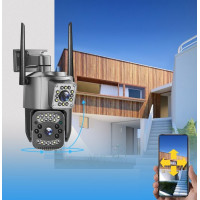 Вулична камера відеоспостереження SC03 V380pro з поворотним механізмом і нічним баченням, Wi-Fi LAN