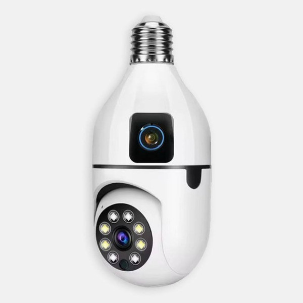 Двойная Wi-Fi IP камера E27 Sq02 с ночным видением, датчиком движения и двусторонней связью для улицы, питание