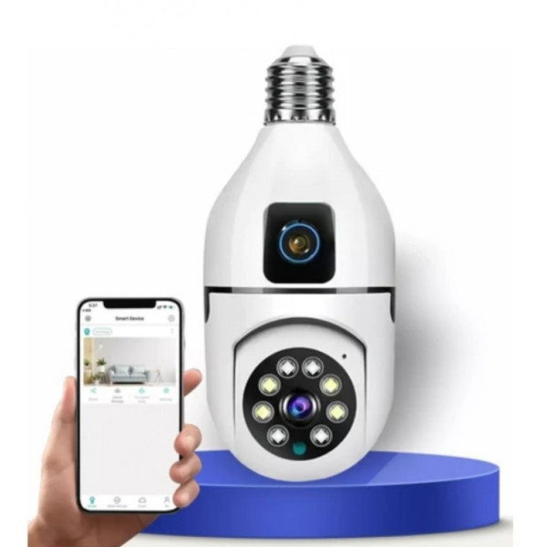 Двойная Wi-Fi IP камера E27 Sq02 с ночным видением, датчиком движения и двусторонней связью для улицы, питание