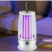 Лампа-ловушка LY-851 для комах з акумулятором 4000 мА·год і USB зарядкою, білий/чорний