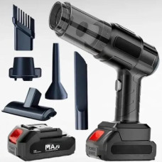 Автомобільний пилосос Vacuum Cleaner 9997, акумуляторний, HEPA-фільтр, 6 насадок, для дому та авто