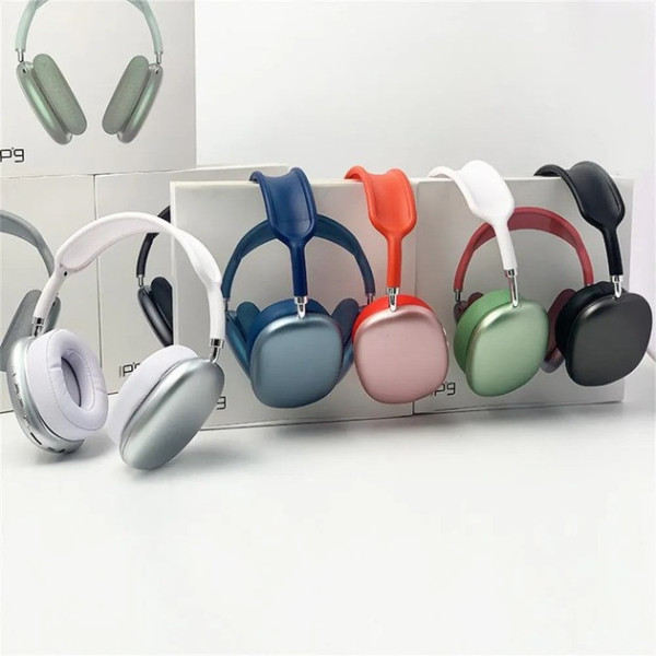 Накладные беспроводные наушники Macaron P9 Max Bluetooth с кейсом, MP3 функцией и стереозвучанием
