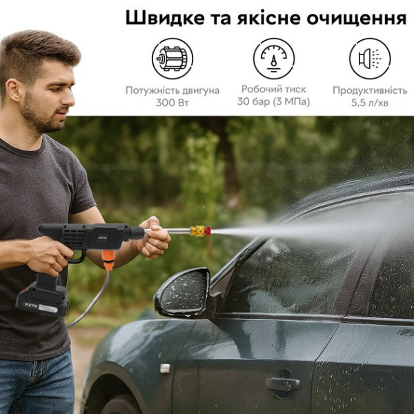 Мини-мойка высокого давления 21W с аккумулятором для автомобиля и дома, беспроводная