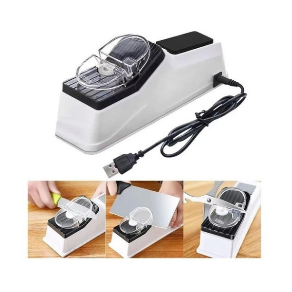 Электрическая точилка Electric Knife Sharpener с USB для ножей и ножниц кухонная
