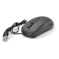 Дротова комп'ютерна миша Jedel CP72 USB, 1000 DPI, чорна, кабель 1.35 м для ноутбука та ПК