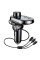 FM-модулятор автомобільний Q15-BT Bluetooth з кабелями Type-C, Micro USB, Lightning і швидким заряджанням
