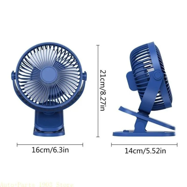 Вентилятор настільний USB із 3 турбінами, поворот 360° охолоджувальний для дому та офісу