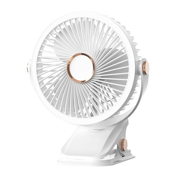 Настольный аккумуляторный вентилятор VHG F03 с LED подсветкой, 3 скорости, осевой, вращение 720°