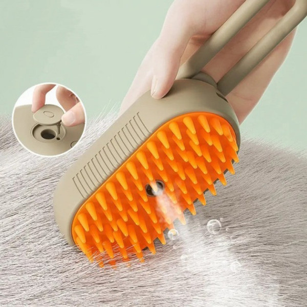 Щітка з парою Steamy Brush E-W3317 для грумінгу собак, кішок та інших хатніх вихованців