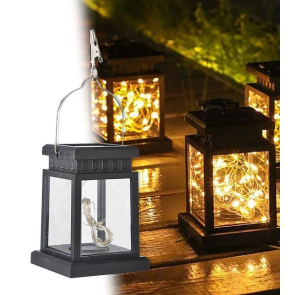 Сонячний підвісний ліхтар UniSolar NF101 з теплим LED-світлом і вологозахистом для вулиці