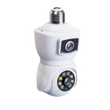 Камера відеоспостереження PTZ-Lamp 2MP 1080P Wi-Fi на патрон E27 з нічним баченням V09