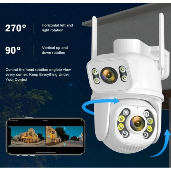 Уличная IP камера видеонаблюдения PTZ SD39 12MP с Wi-Fi, 4G, поворотом, датчиком движения и ночным видением