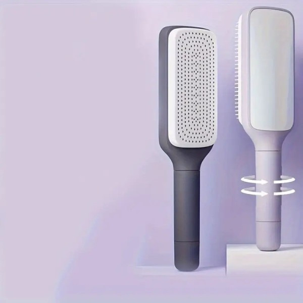 Масажний гребінець Hair Straightener AND LY-639 з функцією самоочищення для всіх типів волосся