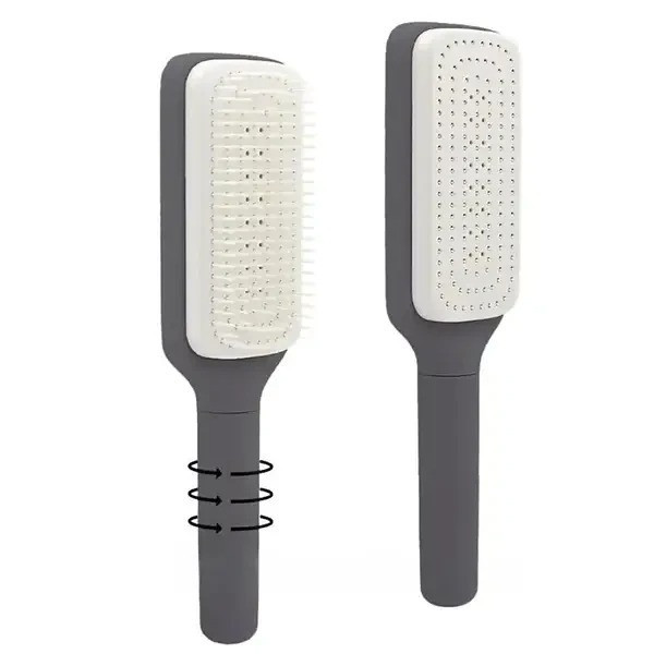 Масажний гребінець Hair Straightener AND LY-639 з функцією самоочищення для всіх типів волосся