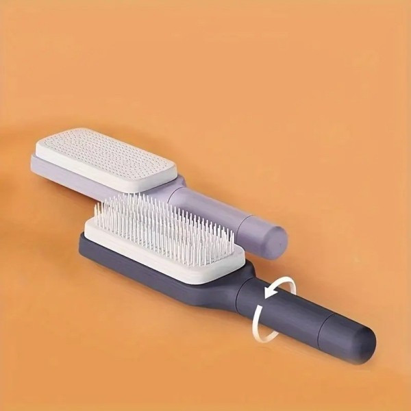 Масажний гребінець Hair Straightener AND LY-639 з функцією самоочищення для всіх типів волосся