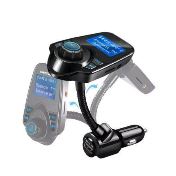 FM-модулятор T10 с Bluetooth, USB зарядкой, AUX и microSD для воспроизведения музыки в автомобиле