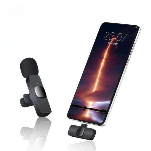 Петличный конденсаторный беспроводной микрофон K11 Wireless Lavalier с ресивером Lightning, черный
