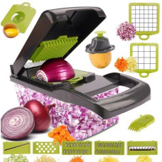 Багатофункціональна овочерізка-підрібнювач Veggie Slicer 14в1 з контейнером і 7 змінними лезами