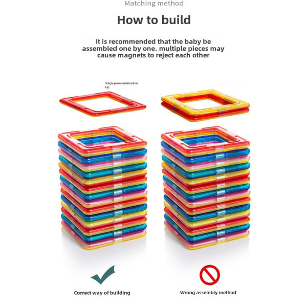 Дитячий магнітний конструктор 3D Magical Magnet 98 елементів для навчання та гри