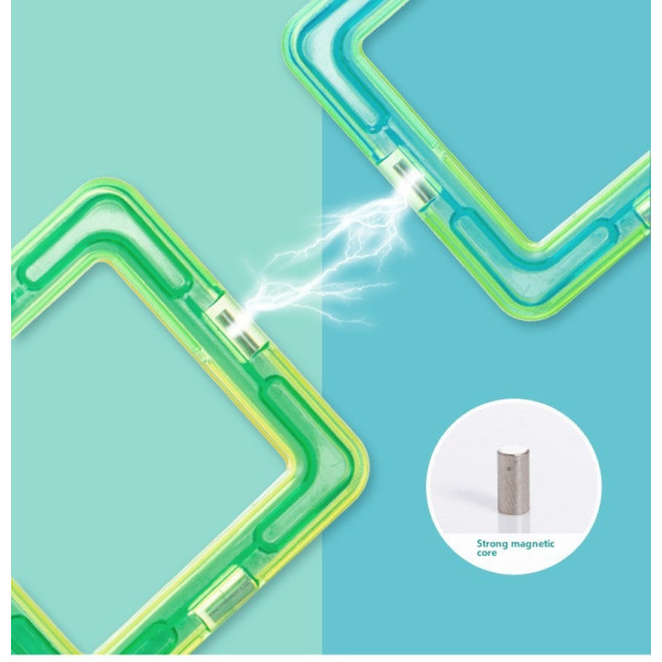 Дитячий магнітний конструктор 3D Magical Magnet 98 елементів для навчання та гри