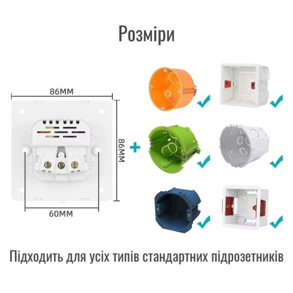 Адаптер-розетка Folem RZ1 с портами USB и Type-C, быстрая зарядка QC3.0, белая глянцевая