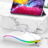 Акумуляторна миша Bluetooth з RGB-підсвіткою біла